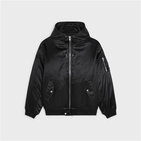 celine satin bomber jacket|CELINE BOMBER JACKET IN SATIN.